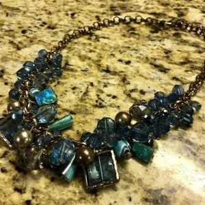 Nordstrom Teal Beaded Necklace